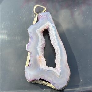 925 Purple Geode Pendant
